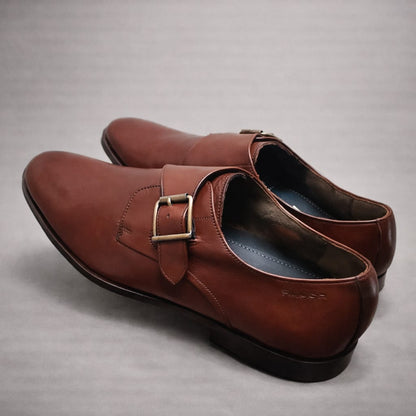 Brown Single Monk Leather shoe