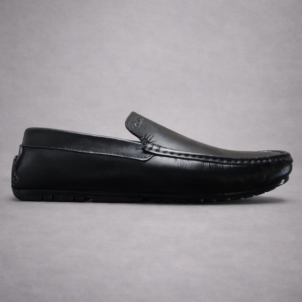 Classic Black Leather Loafers
